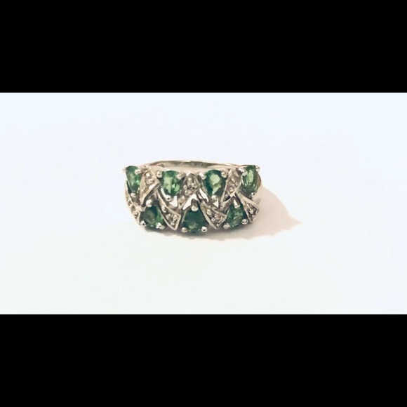 Ely’s Fate Tsavorit grenat and white topaz ring - Picture 2 of 2